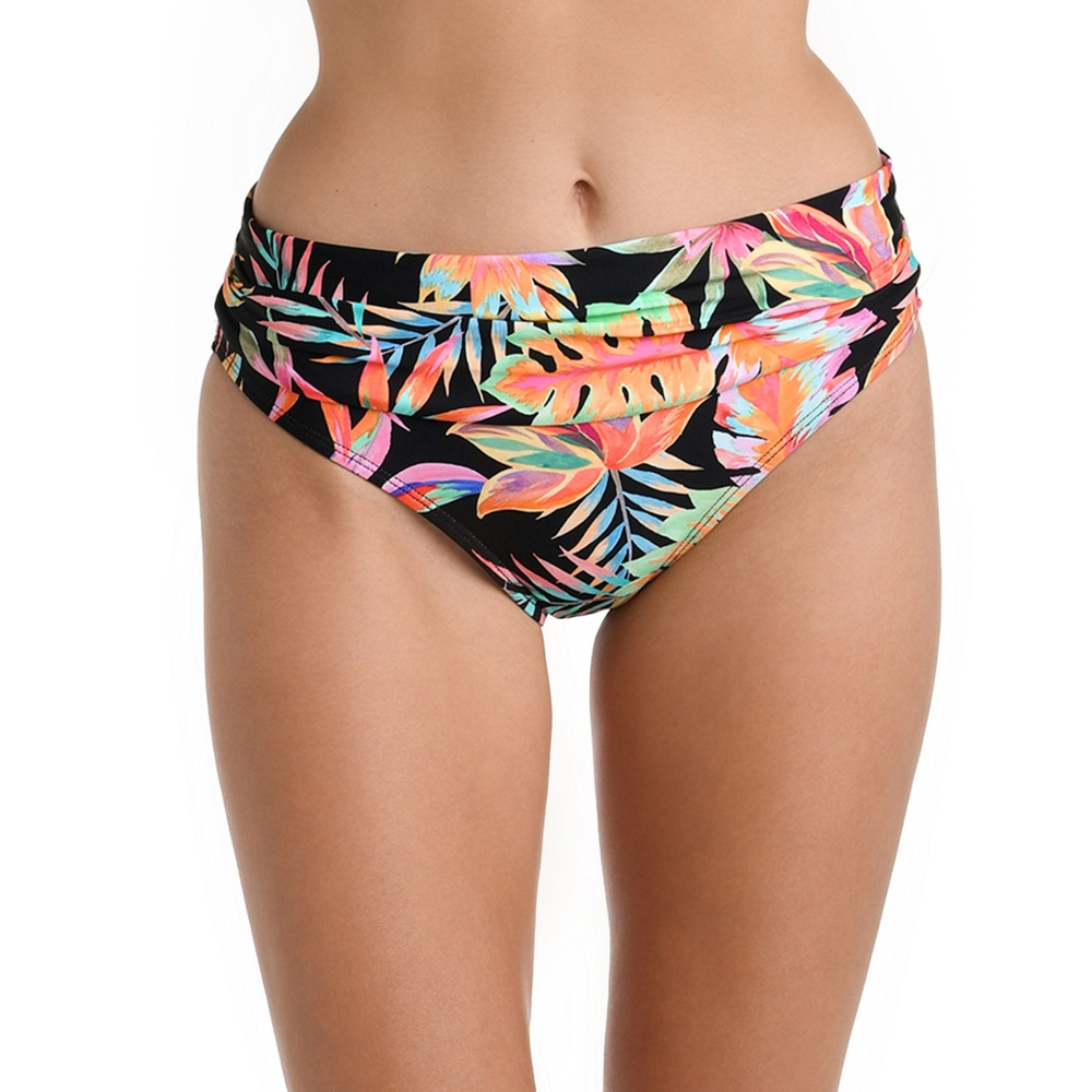 La Blanca Women Best Escape Printed Shirred Bottoms Floral Black Size 8